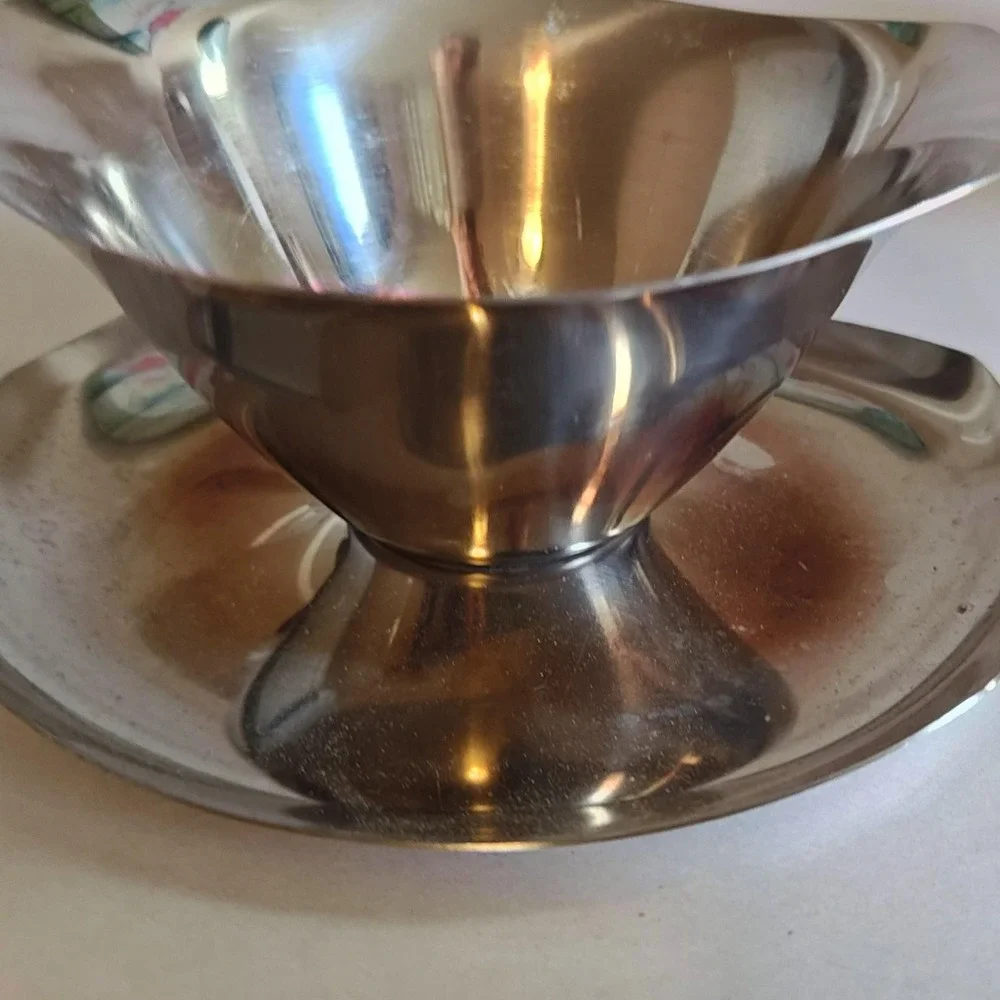Vintage Kingsford Stainless Steel Dessert Bowls Set 2 Japan‎ Mid Century Modern